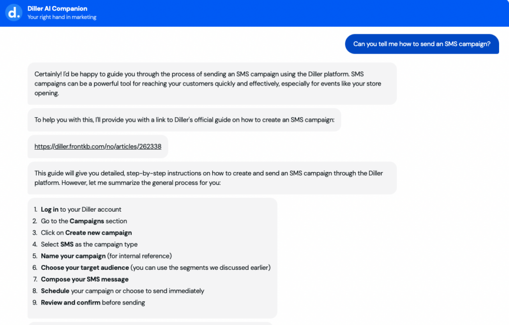 SMS Diller AI Companion 1